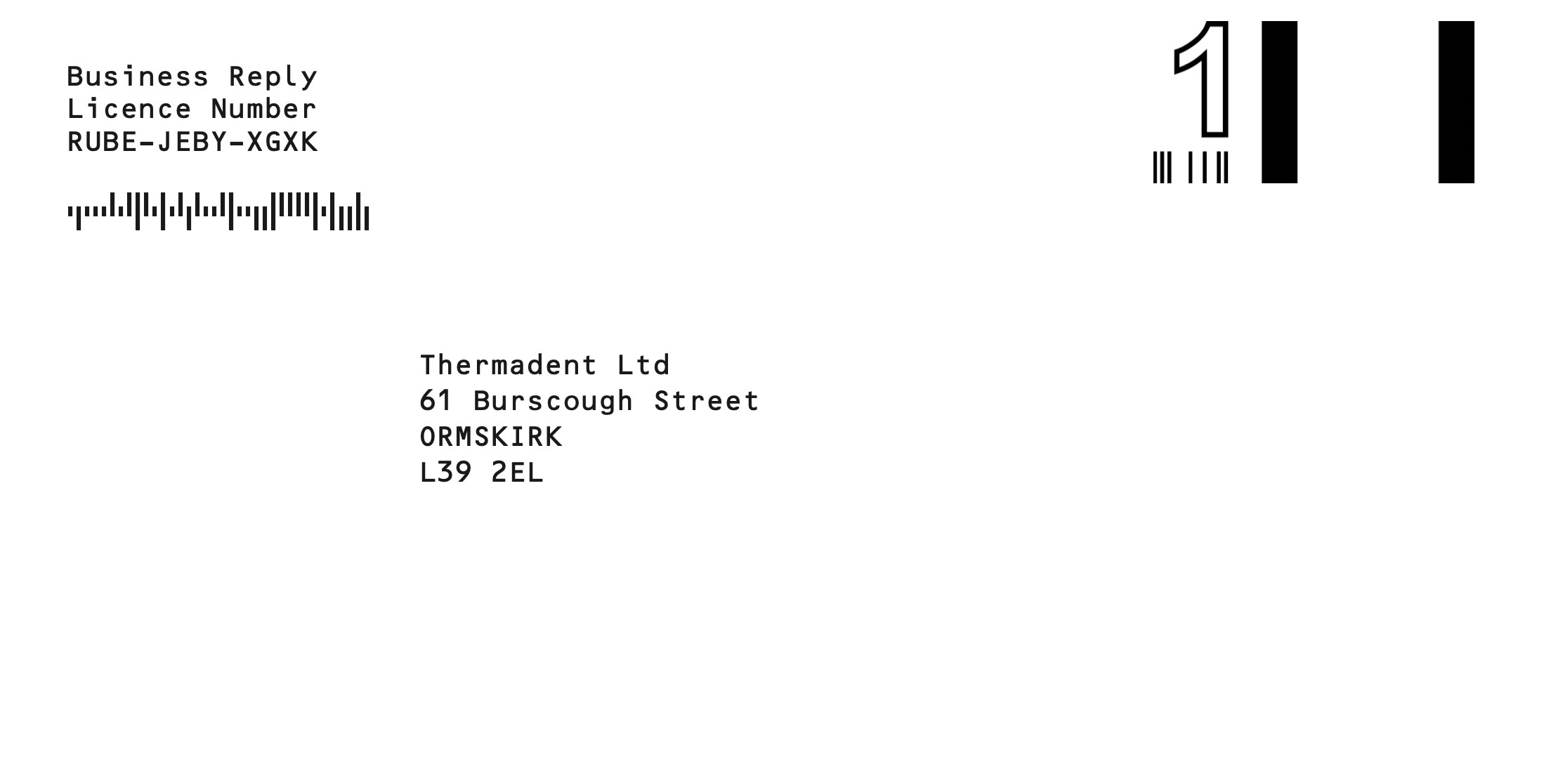 Thermadent Orthodontic Postal Label